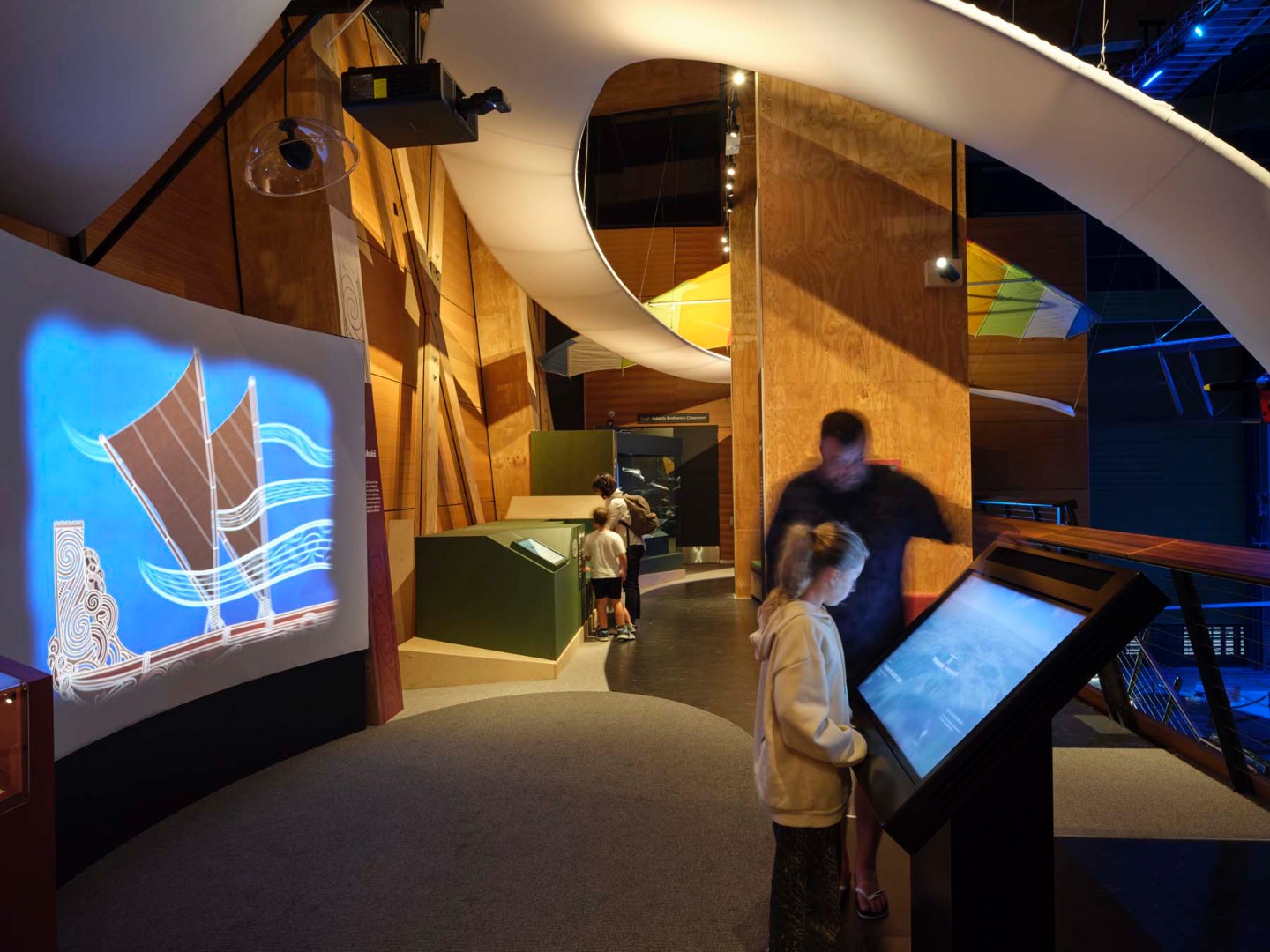 Ngā Hau a Tāwhirirangi – Forces of Flight at MOTAT. Image by Mark Smith, courtesy of MOTAT
